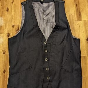 H&M Men's Vest Size 38R Purple Stripe Interior